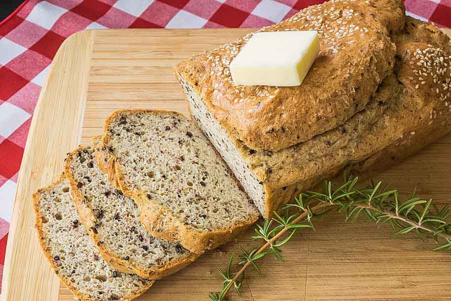 sliced keto multi seed bread