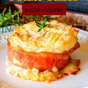 Baked Cheesy Potato Cakes with Bacon