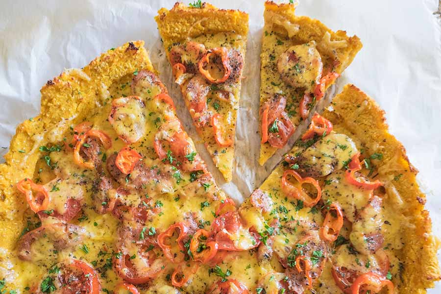 butternut squash pizza slices