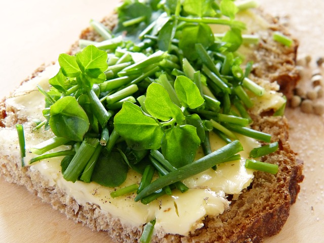 vegan bread with plant based butter and chives