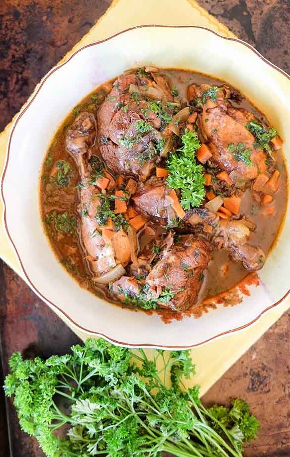 caribbean chicken stew in a bowl