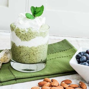 Matcha Avocado Chia Pudding