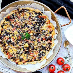 Gluten-Free Meatless Taco Pizza