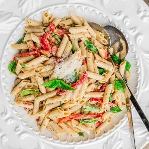 Chorizo With Basil Cream Sauce Penne – Gluten-Free