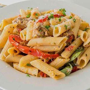 Chorizo With Basil Cream Sauce Penne – Gluten-Free