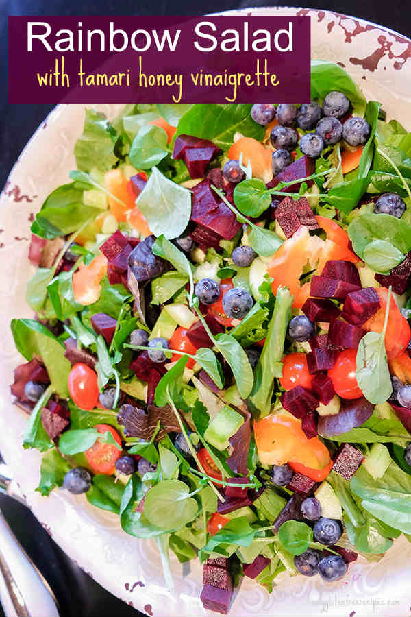 Rainbow Salad with Tamari Honey Vinaigrette