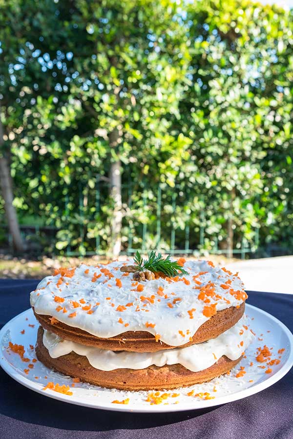 gluten-free Easter dessert, layered carrot cake