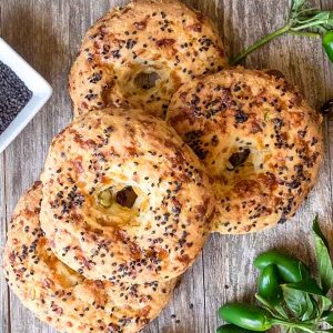 Gluten-Free Cheese and Jalapeño Bagel