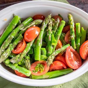 Asparagus Tomato and Basil Salad