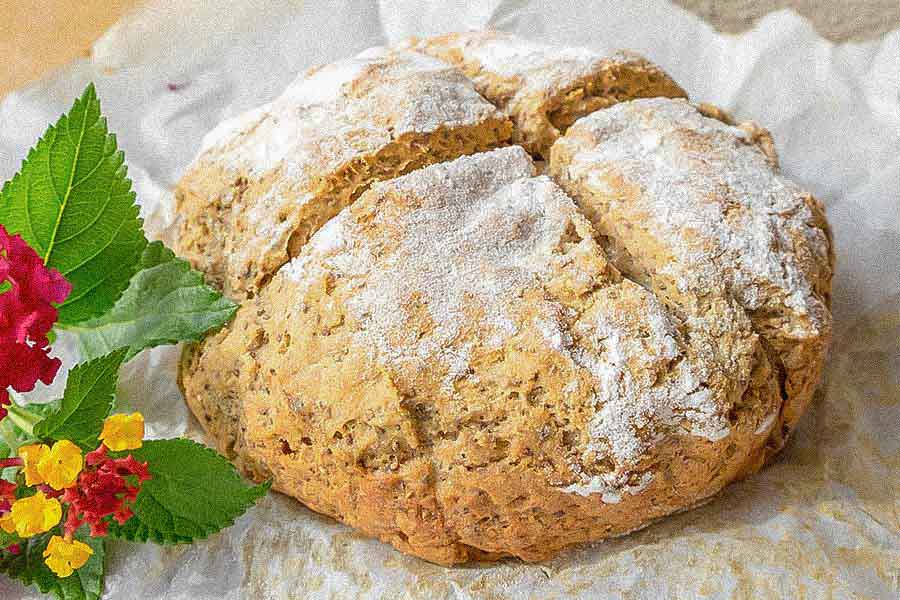 chia soda bread, gluten free