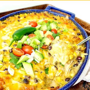 Rotisserie Chicken Enchilada Casserole (Gluten-Free)