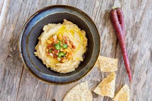 lentil hummus in a bowl appetizer