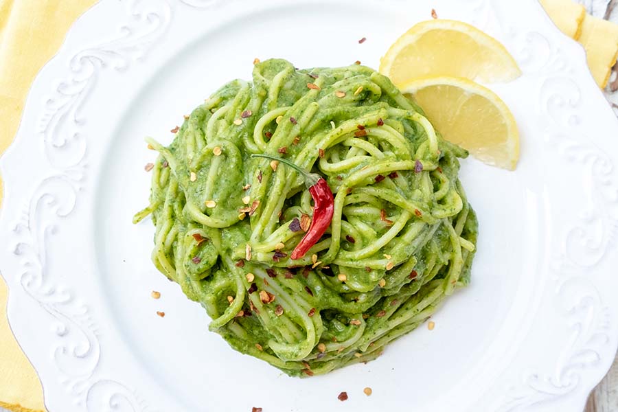 avocado pasta, vegan, gluten free