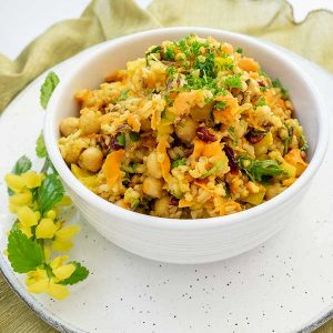 Moroccan Chickpea Rice Salad