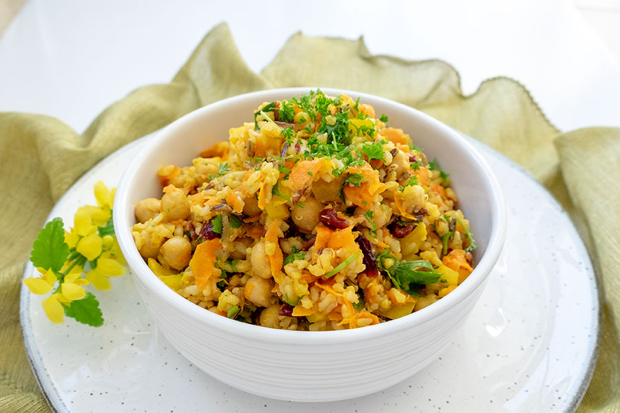 rice salad, moroccan, gluten free