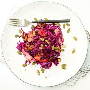 Cabbage Fruit Salad With Citrus Ginger Dressing