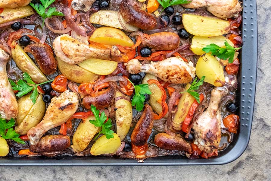 sheet pan chicken gluten free weeknight dinner