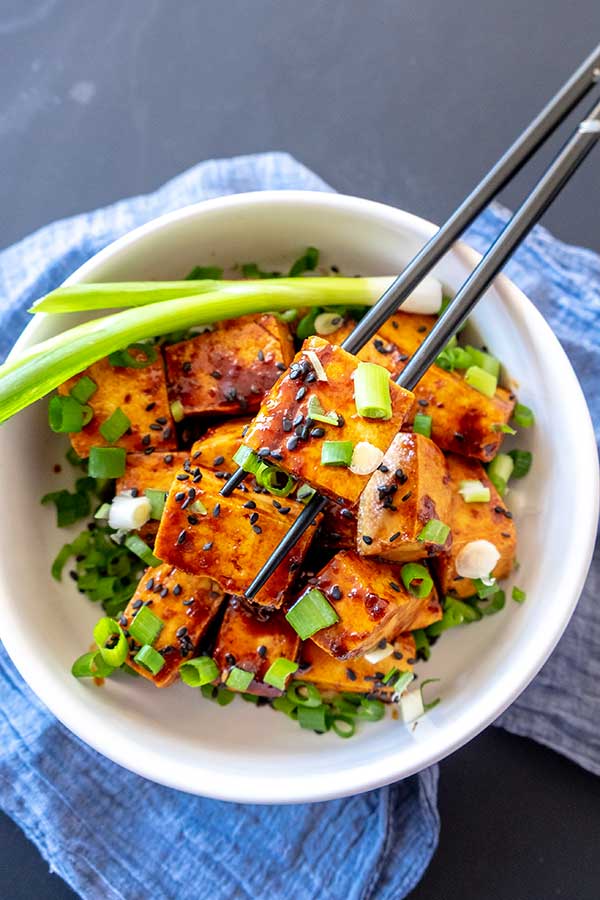 Crispy Tofu With Spicy Ginger Sauce