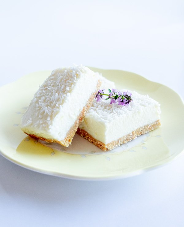 no bake lemon coconut bar