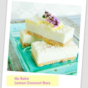 No Bake Lemon Coconut Bars (vegan, gluten-free)