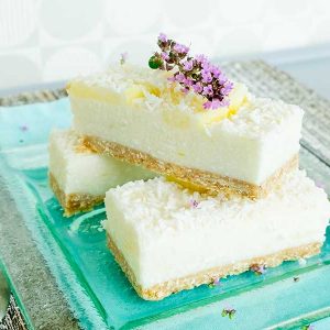 No Bake Lemon Coconut Bars (vegan, gluten-free)