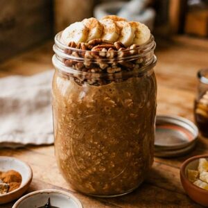 Gingerbread Overnight Oats with Chia & Hemp Hearts Breakfast