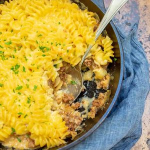Gluten-Free Cheese Burger Mac & Cheese