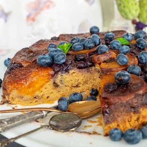 Apricot Blueberry Tarte Tatin (Gluten-Free)