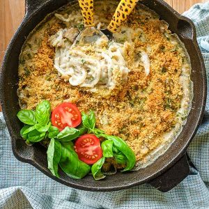 Vegan Mushroom Zucchini Tetrazzini – Gluten Free