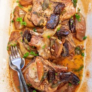 Dates Apples & Sage Pork Chops (Gluten-Free)