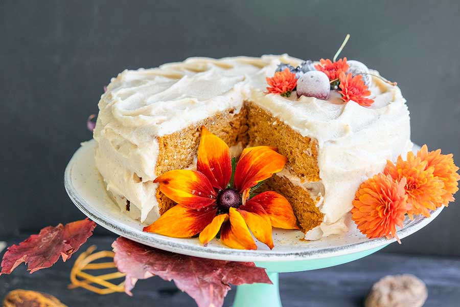 chai pumpkin cake, gluten free