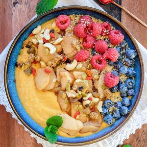 Pumpkin Pie With Cinnamon Apple Swirl Yogurt Bowl (Vegan, Gluten-Free)