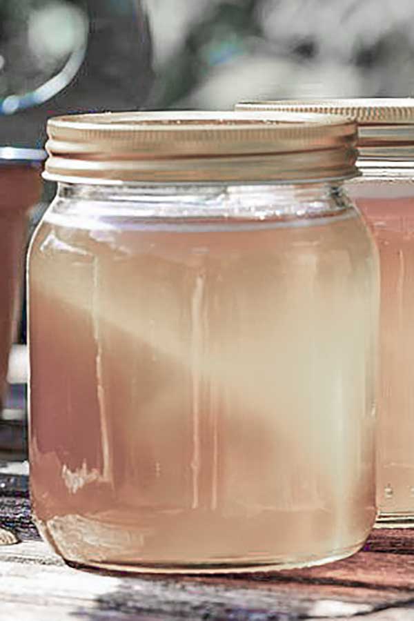 aquafaba in a mason jar