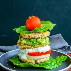 Vegan Sweet Potato Chickpea Sesame Patties