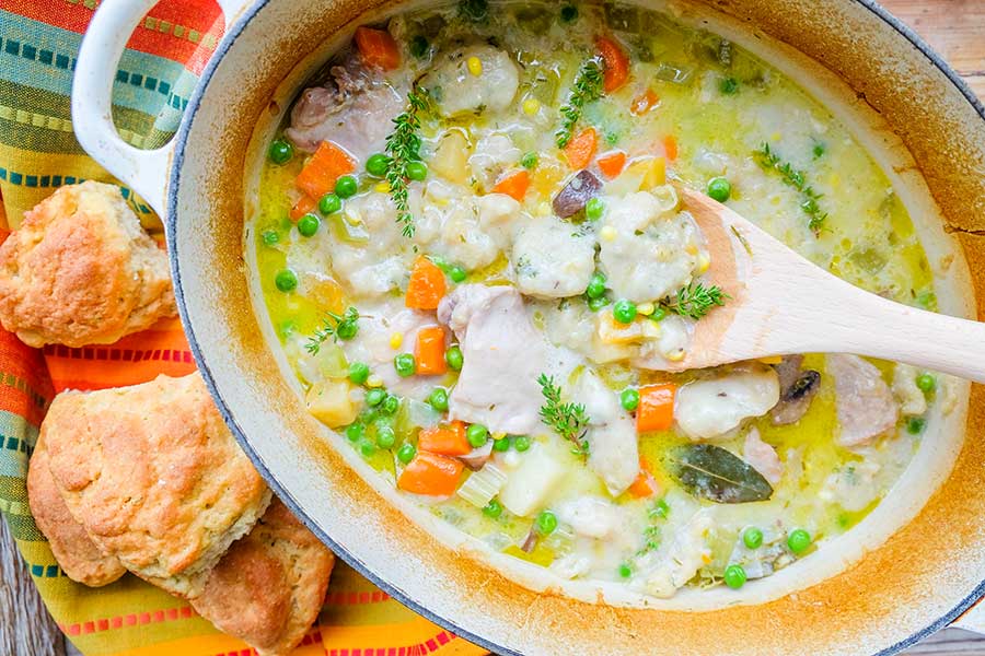 chicken stew with gluten-free dumplings