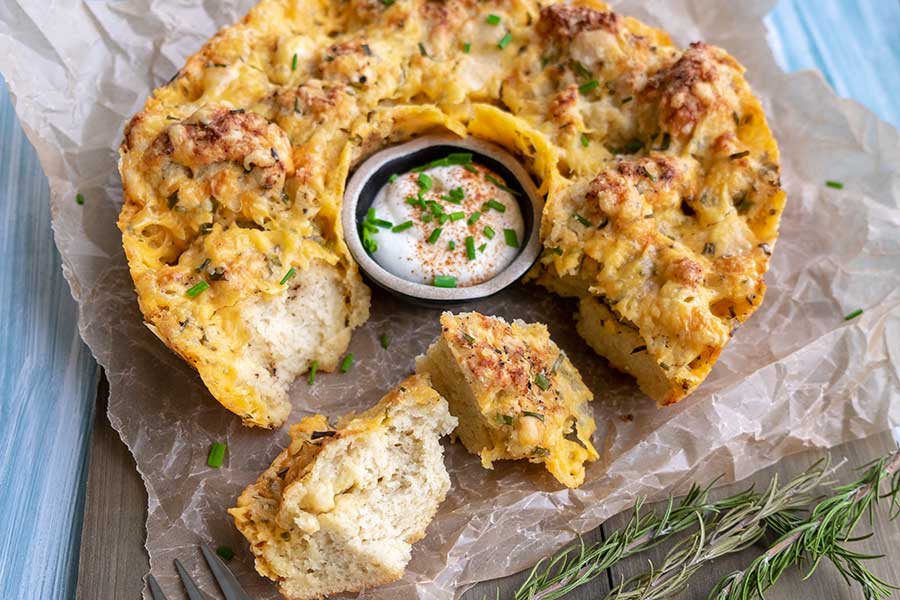 garlic cheese monkey bread, gluten free