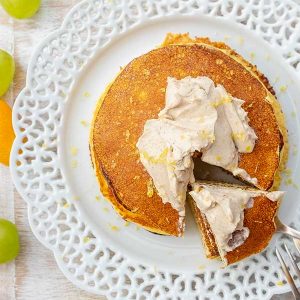 Keto Pancakes with Cinnamon Cream Cheese Butter