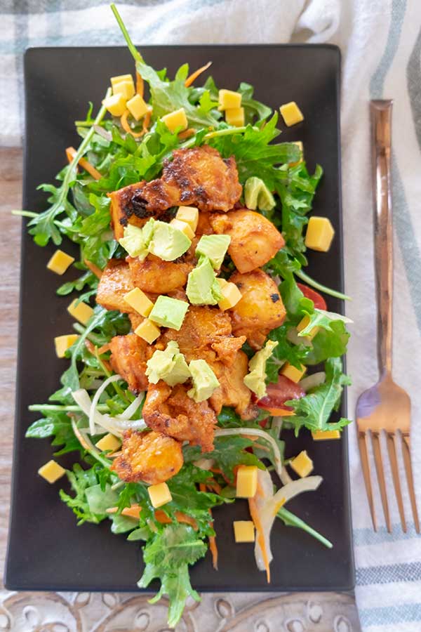 chicken kale salad, healthy dinner recipe