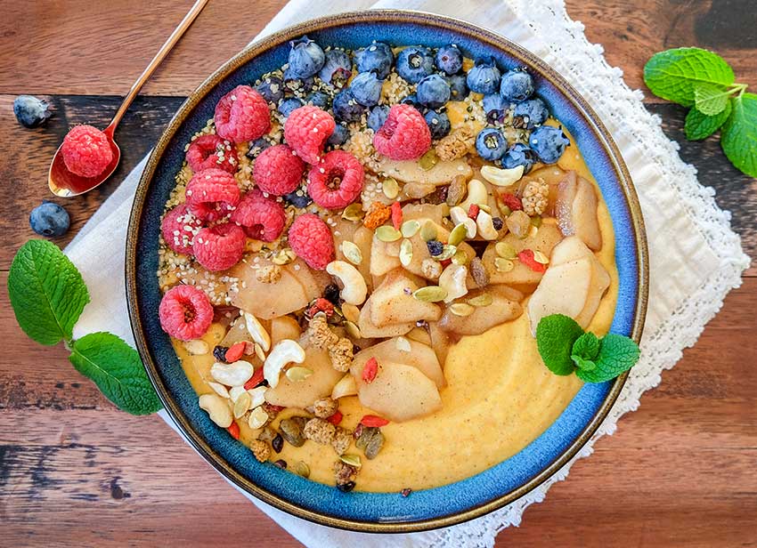 pumpkin pie, yogurt bowl