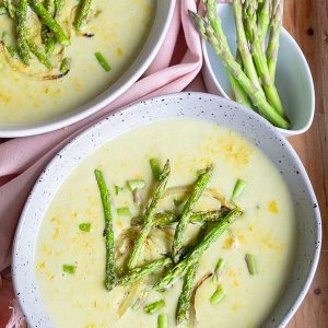 Vegan Skinny Cream of Asparagus Soup {Paleo, Gluten-Free, Whole30 )