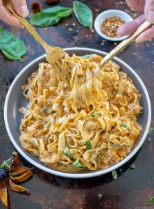 low carb recipes, keto pasta in a bowl