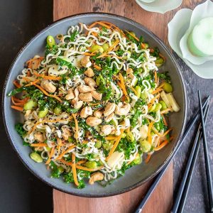 Vegan Ramen Salad With Sesame Ginger Dressing {Gluten-Free}