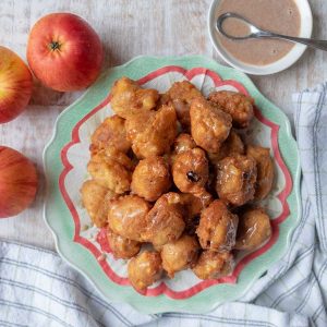 Gluten-Free Apple Raisin Fritters {Dairy-Free}