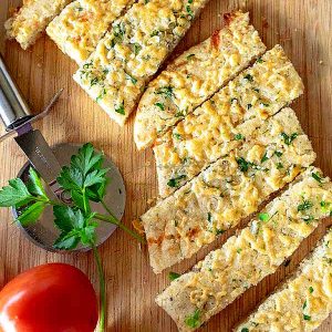 30 Minute Gluten-Free Cheese and Garlic Flatbread