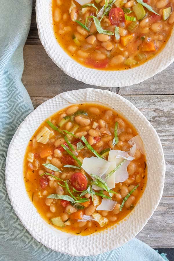 Instant Pot White Bean Minestrone - Only Gluten Free Recipes