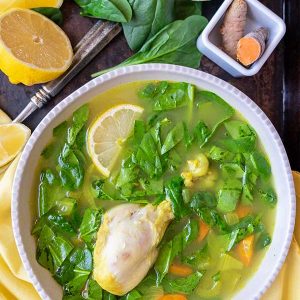 Instant Pot Immune Boosting Chicken & Spinach Soup