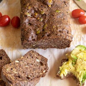 Keto Nut-Free Pumpkin Seed Bread {Gluten-Free, Grain-Free}