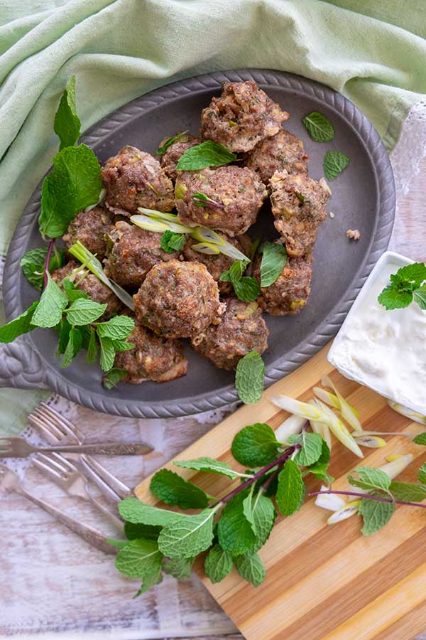 Greek Lamb Meatballs With Yogurt Dip {Gluten-Free} - Only Gluten Free ...