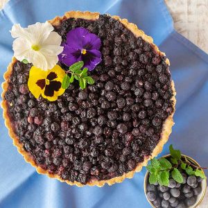 Gluten-Free Blueberry Vanilla Tart {Vegan}