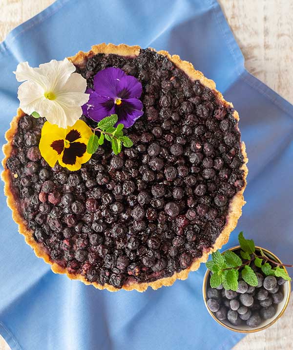 Gluten-Free Blueberry Vanilla Tart {Vegan}